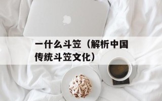 一什么斗笠（解析中国传统斗笠文化）