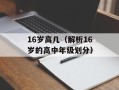 16岁高几（解析16岁的高中年级划分）