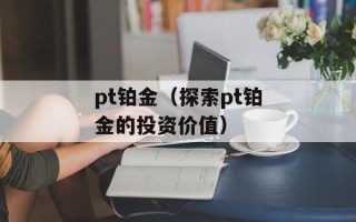 pt铂金（探索pt铂金的投资价值）