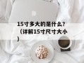 15寸多大的是什么？（详解15寸尺寸大小）