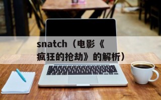 snatch（电影《疯狂的抢劫》的解析）