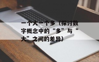 一个大一个多（探讨数字概念中的“多”与“大”之间的差异）