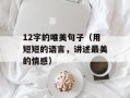 12字的唯美句子（用短短的语言，讲述最美的情感）