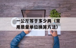 一公斤等于多少两（常用质量单位换算方法）