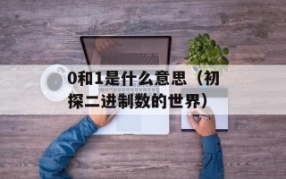 0和1是什么意思（初探二进制数的世界）