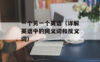 一个另一个英语（详解英语中的同义词和反义词）
