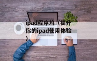 ipad程序坞（提升你的ipad使用体验）