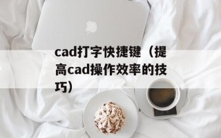 cad打字快捷键（提高cad操作效率的技巧）