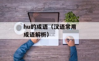 hu的成语（汉语常用成语解析）
