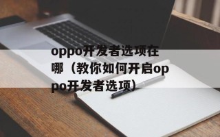 oppo开发者选项在哪（教你如何开启oppo开发者选项）