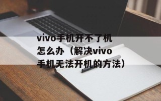 vivo手机开不了机怎么办（解决vivo手机无法开机的方法）