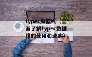 typec数据线（全面了解typec数据线的使用和选购）