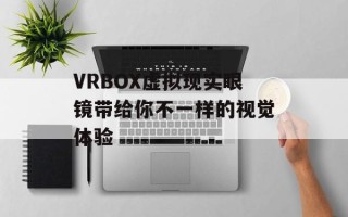 VRBOX虚拟现实眼镜带给你不一样的视觉体验