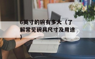 6英寸的碗有多大（了解常见碗具尺寸及用途）