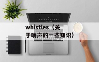 whistles（关于哨声的一些知识）