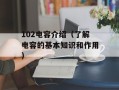 102电容介绍（了解电容的基本知识和作用）