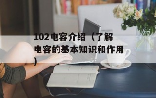 102电容介绍（了解电容的基本知识和作用）