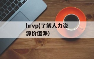 hrvp(了解人力资源价值派)