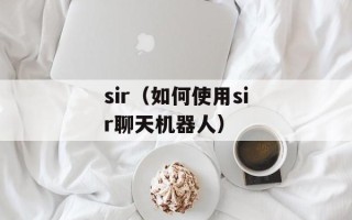 sir（如何使用sir聊天机器人）