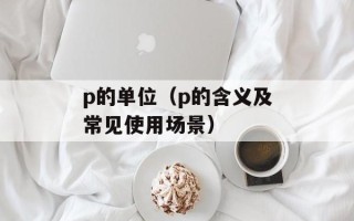 p的单位（p的含义及常见使用场景）