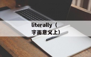 literally（字面意义上）