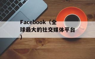 Facebook（全球最大的社交媒体平台）