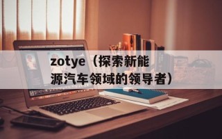zotye（探索新能源汽车领域的领导者）