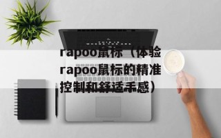 rapoo鼠标（体验rapoo鼠标的精准控制和舒适手感）