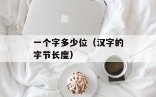 一个字多少位（汉字的字节长度）