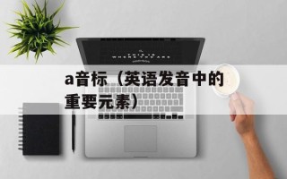 a音标（英语发音中的重要元素）