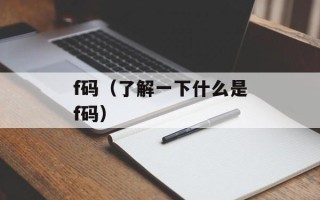 f码（了解一下什么是f码）