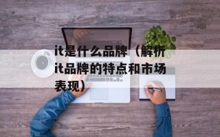 it是什么品牌（解析it品牌的特点和市场表现）