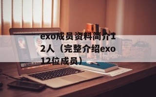 exo成员资料简介12人（完整介绍exo12位成员）