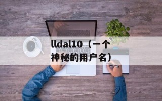 lldal10（一个神秘的用户名）
