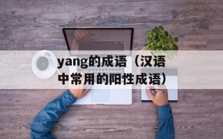 yang的成语（汉语中常用的阳性成语）