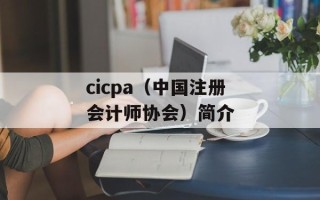 cicpa（中国注册会计师协会）简介