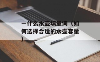 一什么水壶填量词（如何选择合适的水壶容量）