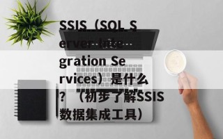 SSIS（SQL Server Integration Services）是什么？（初步了解SSIS数据集成工具）