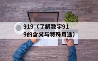 919（了解数字919的含义与特殊用途）
