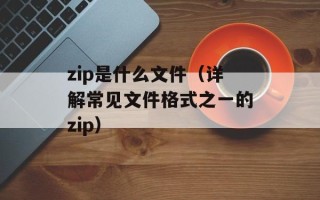 zip是什么文件（详解常见文件格式之一的zip）