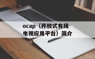 ocap（开放式有线电视应用平台）简介