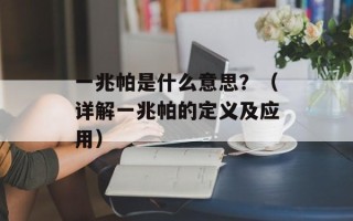 一兆帕是什么意思？（详解一兆帕的定义及应用）