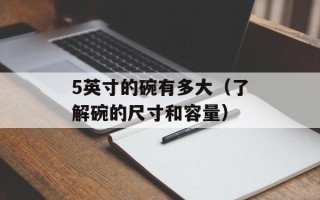 5英寸的碗有多大（了解碗的尺寸和容量）
