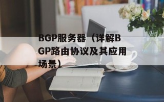 BGP服务器（详解BGP路由协议及其应用场景）