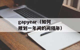 gapyear（如何规划一年间的间隔年）