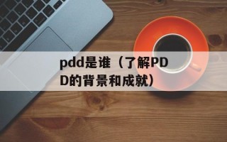 pdd是谁（了解PDD的背景和成就）