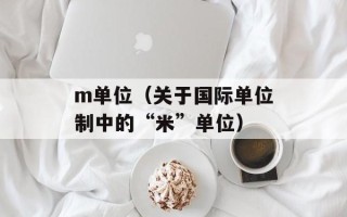 m单位（关于国际单位制中的“米”单位）