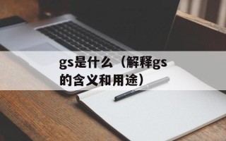 gs是什么（解释gs的含义和用途）