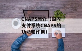 CNAPS简介（国内支付系统CNAPS的功能和作用）