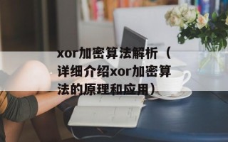xor加密算法解析（详细介绍xor加密算法的原理和应用）